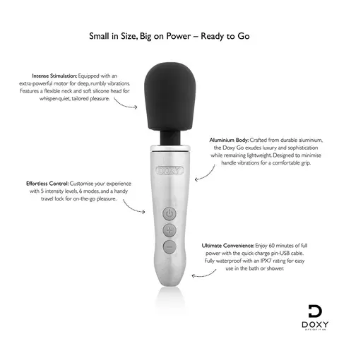 Doxy Go Travel-Sized Wand Massager