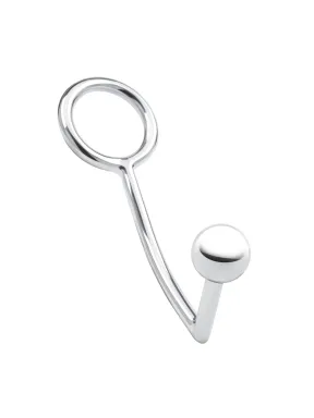 stainless steel anal hook & cock ring (45mm)