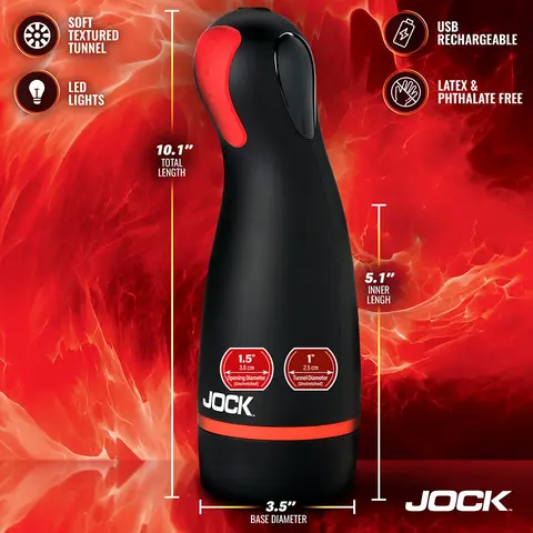 JOCK Advanced Blaze Vibrating, Sucking, & Warming Masturbator