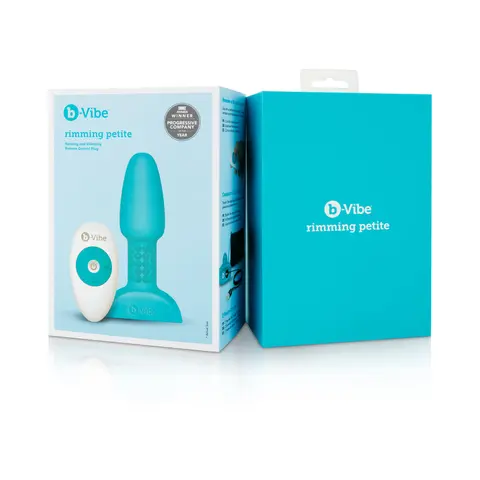 b-Vibe Rimming Petite Rotating and Vibrating Remote Control Plug in Teal