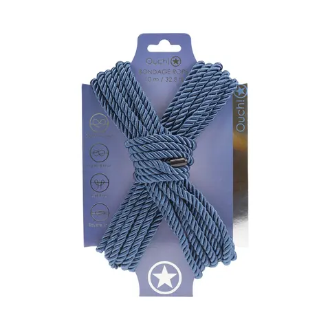 Ouch! Bondage Rope 10 m Nylon Navy Blue