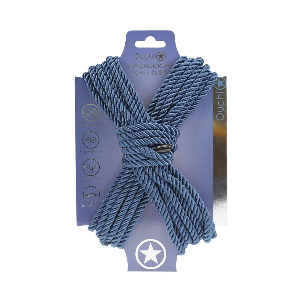 Ouch! Bondage Rope 10 m Nylon Navy Blue