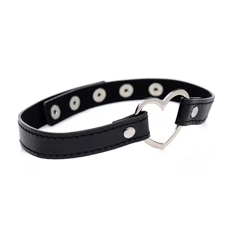 Master Series Dark Heart Chrome Heart Choker Black