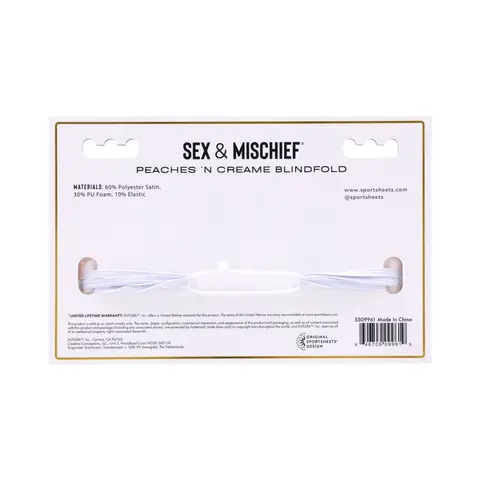 Sportsheets Sex & Mischief Peaches 'n CreaMe Blindfold