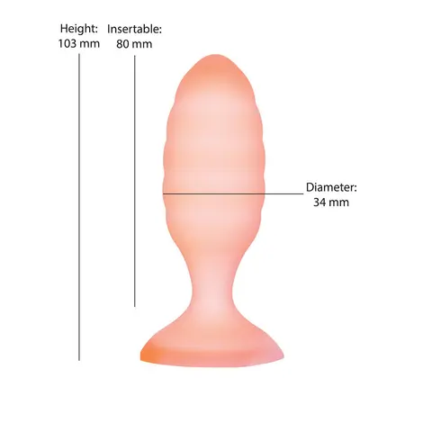Softies Dual Layer Butt Plug 4 in. in Orange