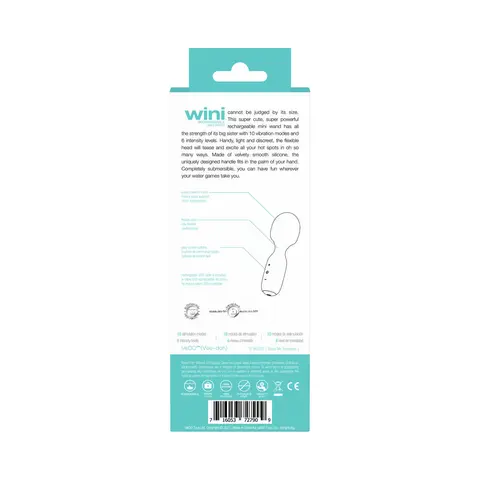 Vedo Wini Rechargeable Mini Wand Tease Me Turquoise