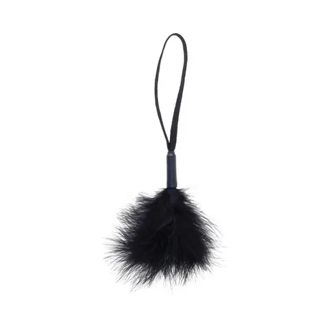 Sportsheets Sex & Mischief Peaches 'n CreaMe Wrist Feather Tickler in Black