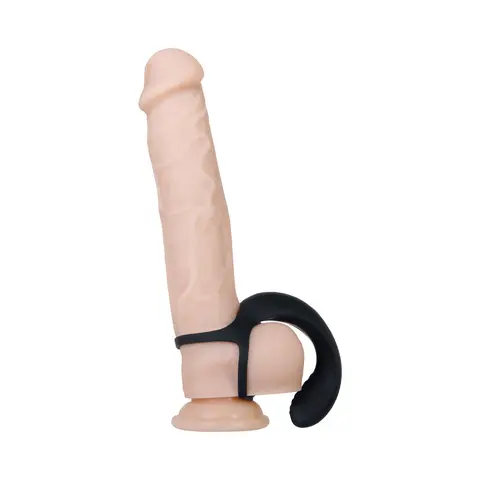 Zero Tolerance Vibrating Ball Cradle Rechargeable Remote-Controlled Silicone Cockring Black