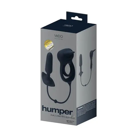 VeDO Humper Rechargeable Dual C-Ring with Anal Plug Black