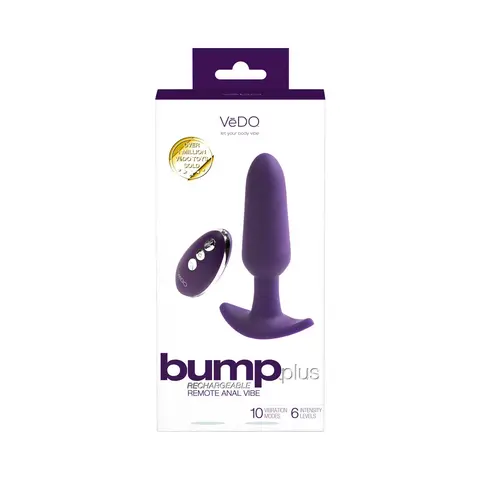 Bump Plus Rechargeable Remote Control Anal Vibe Purple