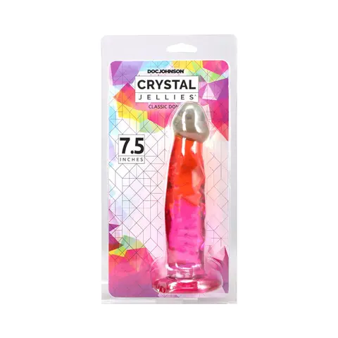 Crystal Jellies 7.5 in. Dong in Rainbow