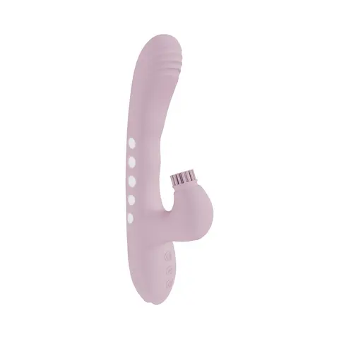 VIVE Andria LED G-Spot Vibrating and Tap Clit Stimulator in Pink