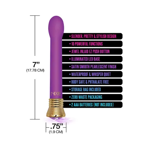 Nixie Mystic Wave Satin Bulb Vibe - Amethyst
