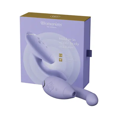 Womanizer Duo 2 Rechargeable Dual Stimulation Pleasure Air and G-Spot Vibrator in Lilac