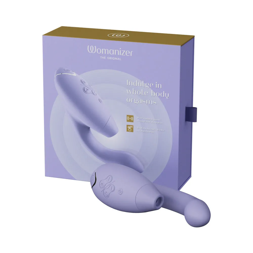 Womanizer Duo 2 Rechargeable Dual Stimulation Pleasure Air and G-Spot Vibrator in Lilac