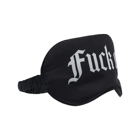 Ouch! Fuck Off Printed Mask Satin Black