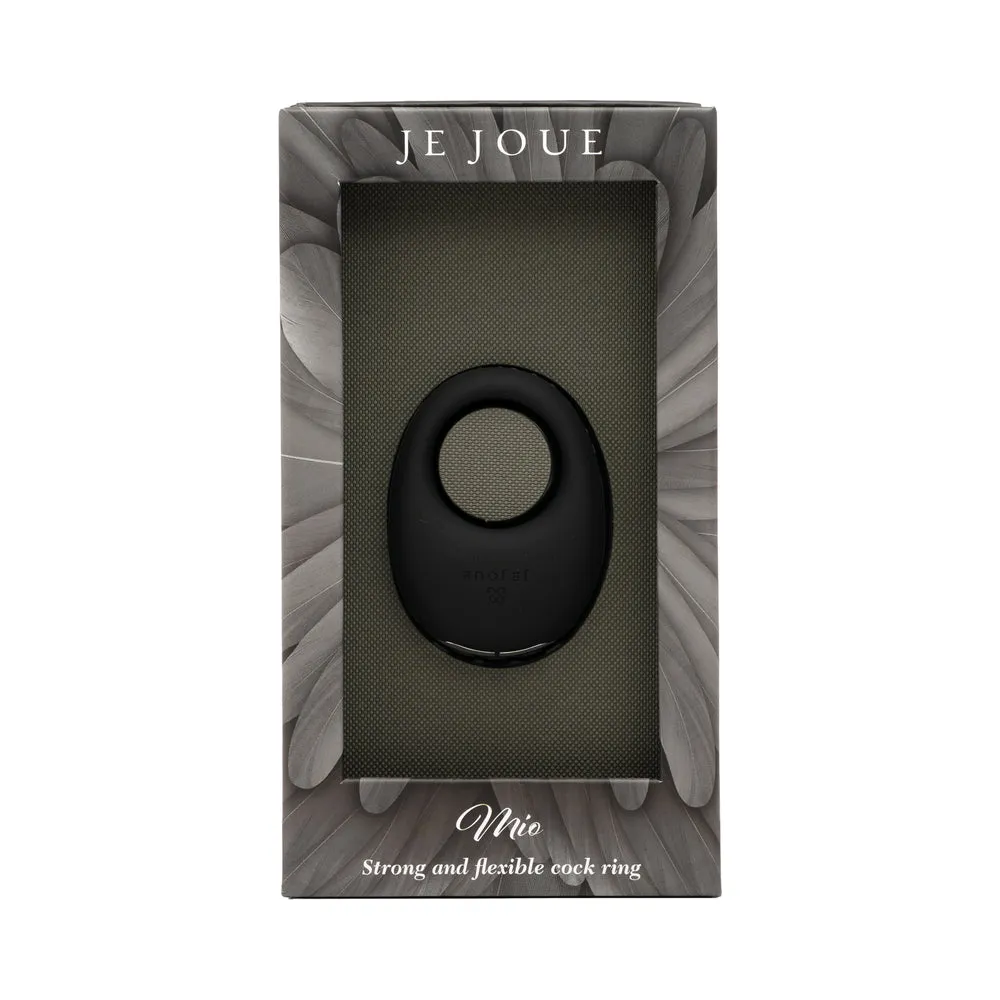 Je Joue Mio Rechargeable Vibrating Silicone Cock Ring in Black