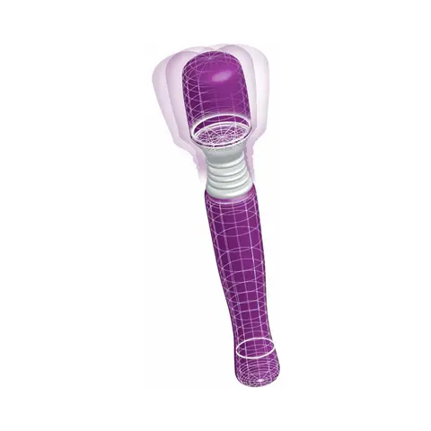Mini Wanachi Waterproof Massager Flexible Silicone Wand Vibrator in Purple