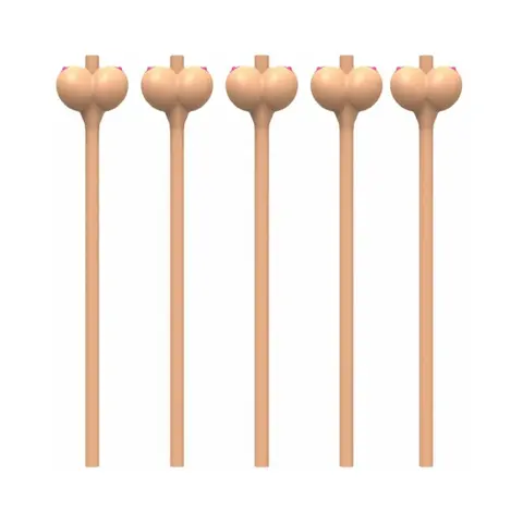 Boobie Straws (Flesh Color) 6Pk.