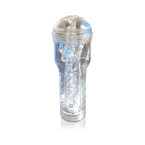 Happy Endings MSTR B8 In The Clear Pussy Stroker Squeeze Box Canister