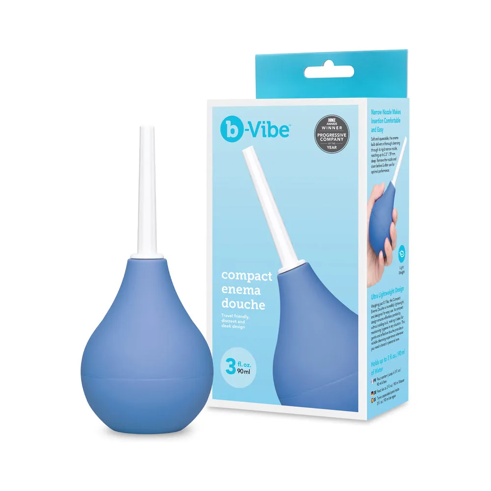 b-Vibe Compact Enema Douche Blue