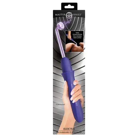 Master Series Elektra Rechargeable E-Stim Wand in Purple
