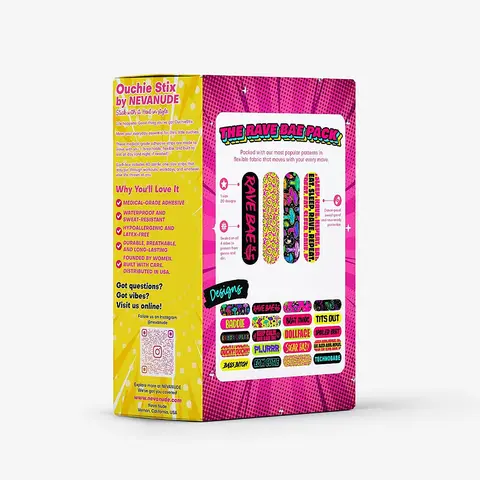 Ouchie Stix by Neva Nude Plur Vibes Bandages 40-Pack