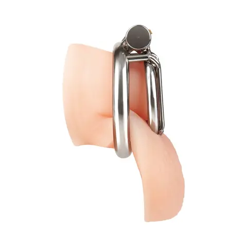 Blue Line Stainless Steel Inverted Micro Jail Time Chastity Cage