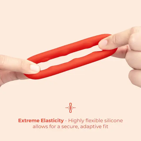 b-Vibe Flex Ring Grip Ultra Soft Silicone C-Ring Red