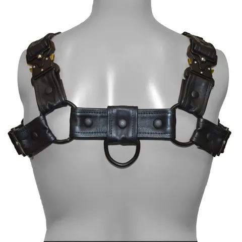 Prowler RED Bull Harness Black with Metal Fittings M