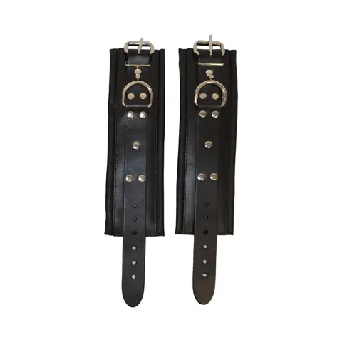 Prowler RED Leather Lockable Wrist Restraints S/M
