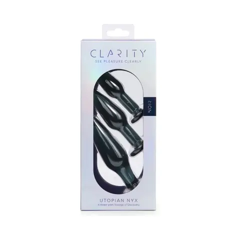 Clarity Utopian Nyx Noir Glass Plug Set