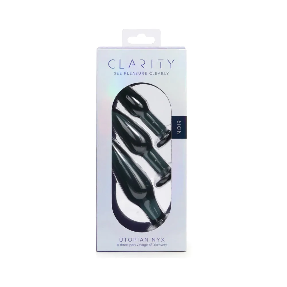 Clarity Utopian Nyx Noir Glass Plug Set