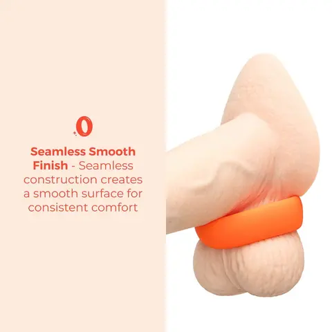 b-Vibe Snug Ring 40mm Snug Fit Silicone C-Ring in Orange