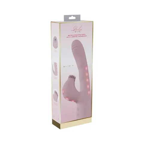 VIVE Andria LED G-Spot Vibrating and Tap Clit Stimulator in Pink