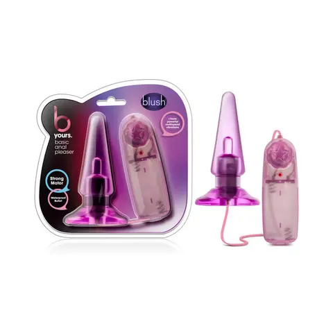 B Yours Basic Anal Pleaser Remote-Controlled Vibrating Anal Plug in Pink
