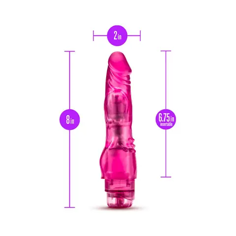 B Yours Vibe 4 Realistic 8 in. Vibrating Dildo Pink