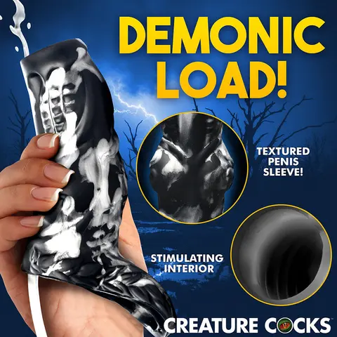 Creature Cocks Night Prowler Squirting Silicone Penis Enhancer Silver