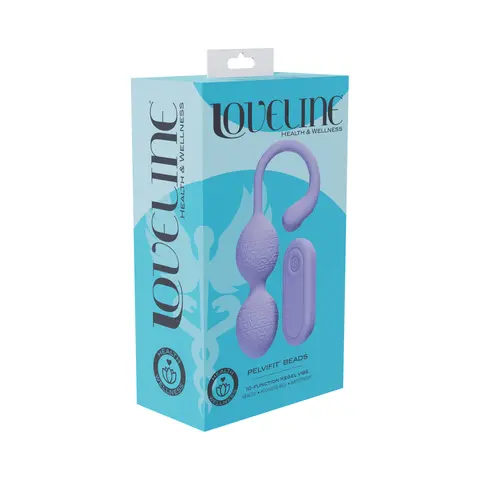 LoveLine PelviFit Beads Kegel Vibe Waterproof Remote in Lavender