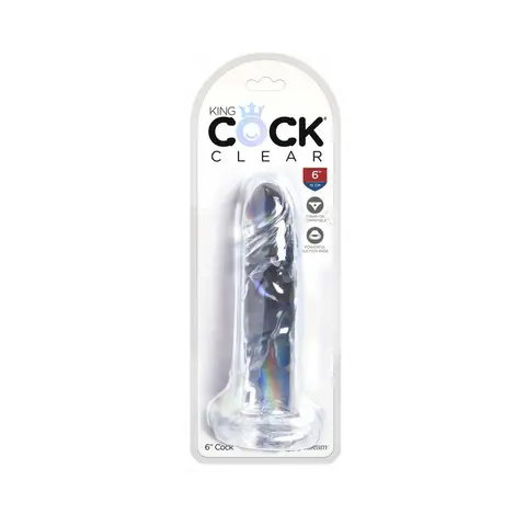 King Cock Clear 6 in. Cock Realistic Dildo With Suction Cup