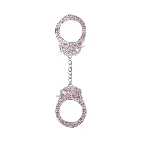 Ouch! Heavy-Duty Diamond Handcuffs in Pink