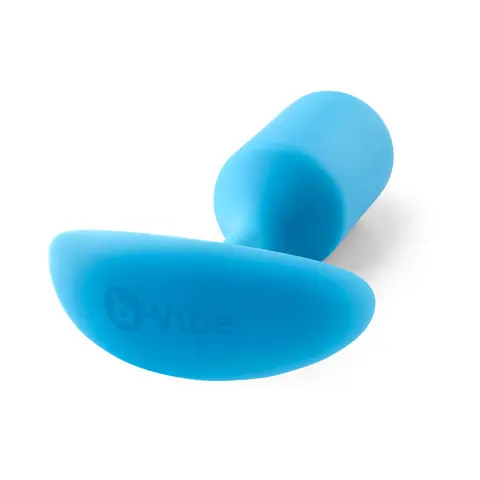 b-Vibe Snug Plug 3 Weighted Silicone Anal Plug in Teal