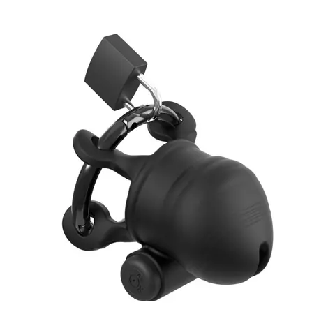 Fantasy C-Ringz ControlCore Trainer Remote Vibrating Cock Blocker Black