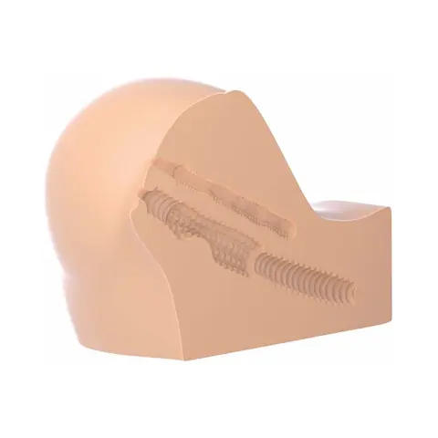 PDX Fuck Me Silly To Go Petite Fantasy Bubble Butt Dual Entry Stroker Beige