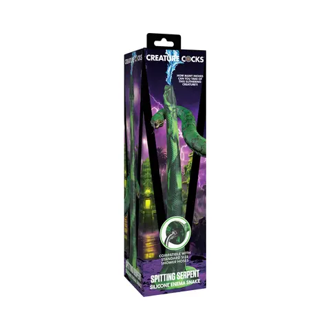 Creature Cocks Spitting Serpent Silicone Enema Snake