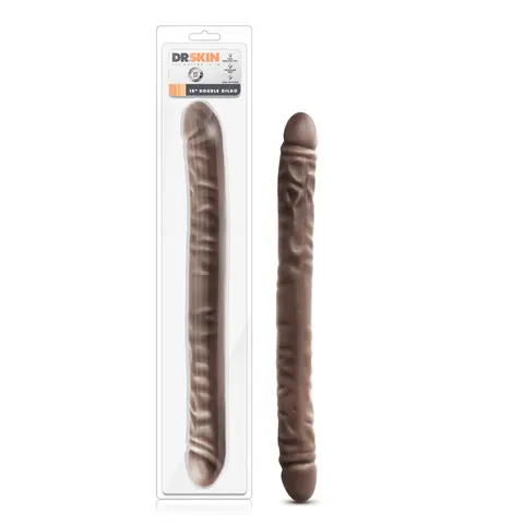 Dr. Skin 18 in. Double Dildo in Brown