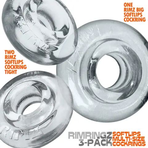 Oxballs Rimringz Multi Size 3-Pack in Clear