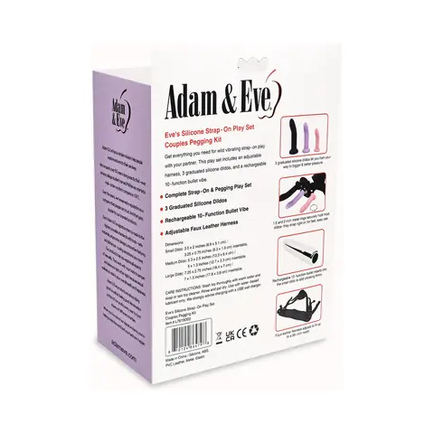 Adam & Eve Eve's Silicone Strap On Play 5-Piece Set