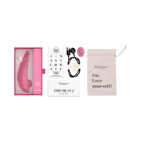 Womanizer Premium 2 Rechargeable Silicone Luxurious Pleasure Air Clitoral Stimulator
