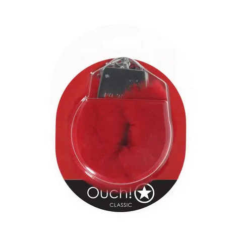 Ouch! Classic Fluffy Handcuffs in Red
